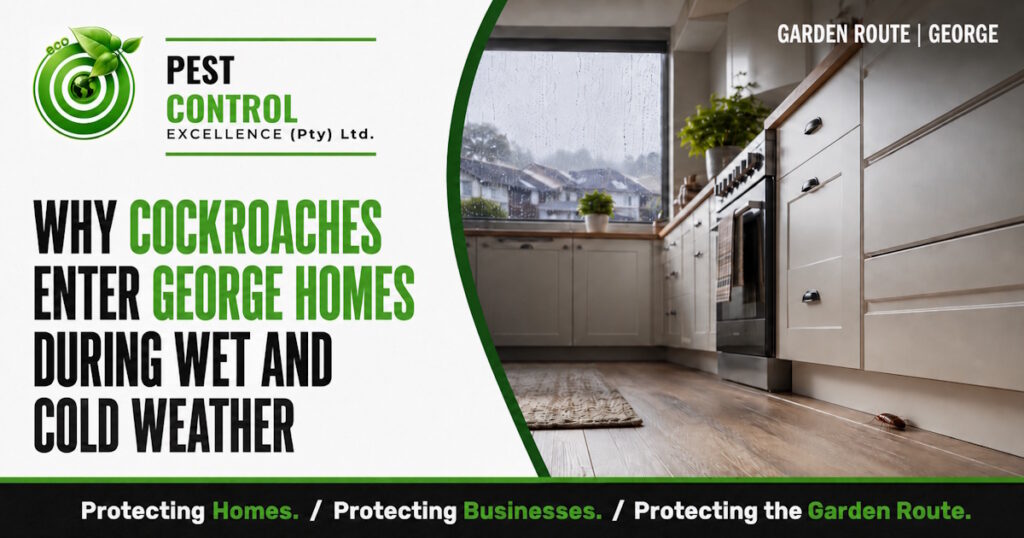 Why Cockroaches Enter George Homes During Wet Weather -Pest Control Excellence